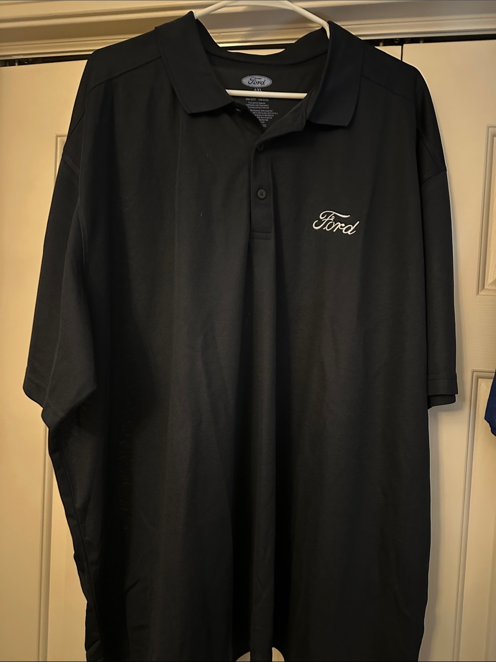 Ford Black Polo with White Script Logo